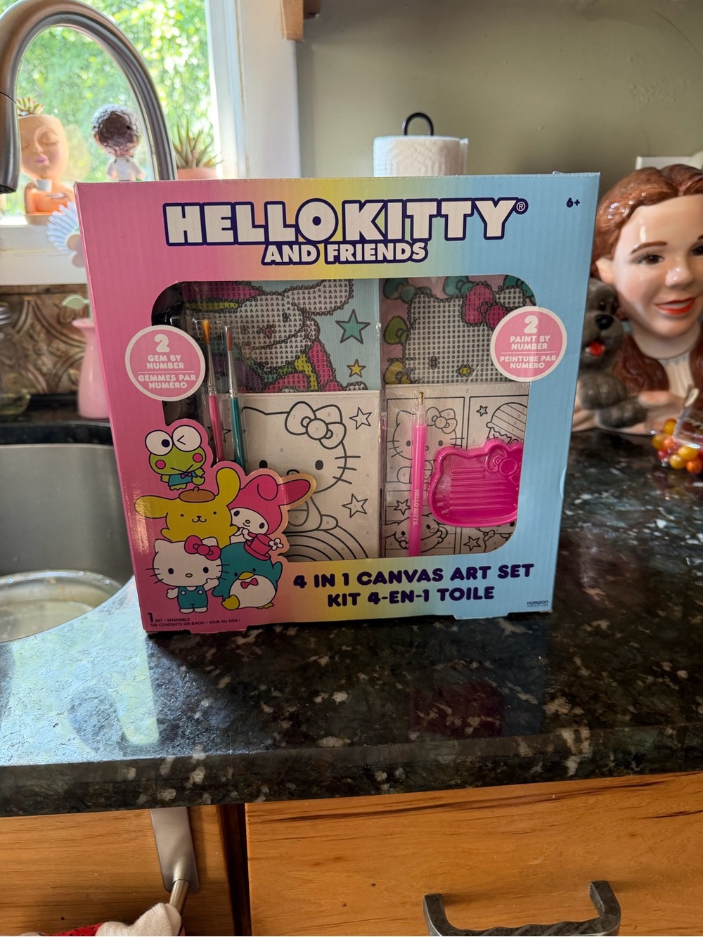 Hello Kitty And Friends 4-in-1 Canvas Art Set - Pink & Blue